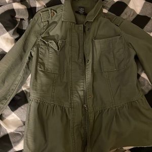 Anna cai green jean jacket